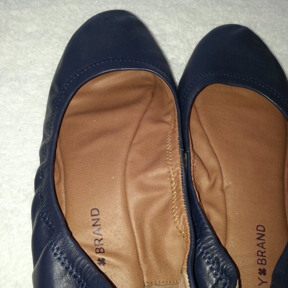Lucky Brand Navy Ballet Flats Aircrew Shoes Worn - Picture 5 of 6